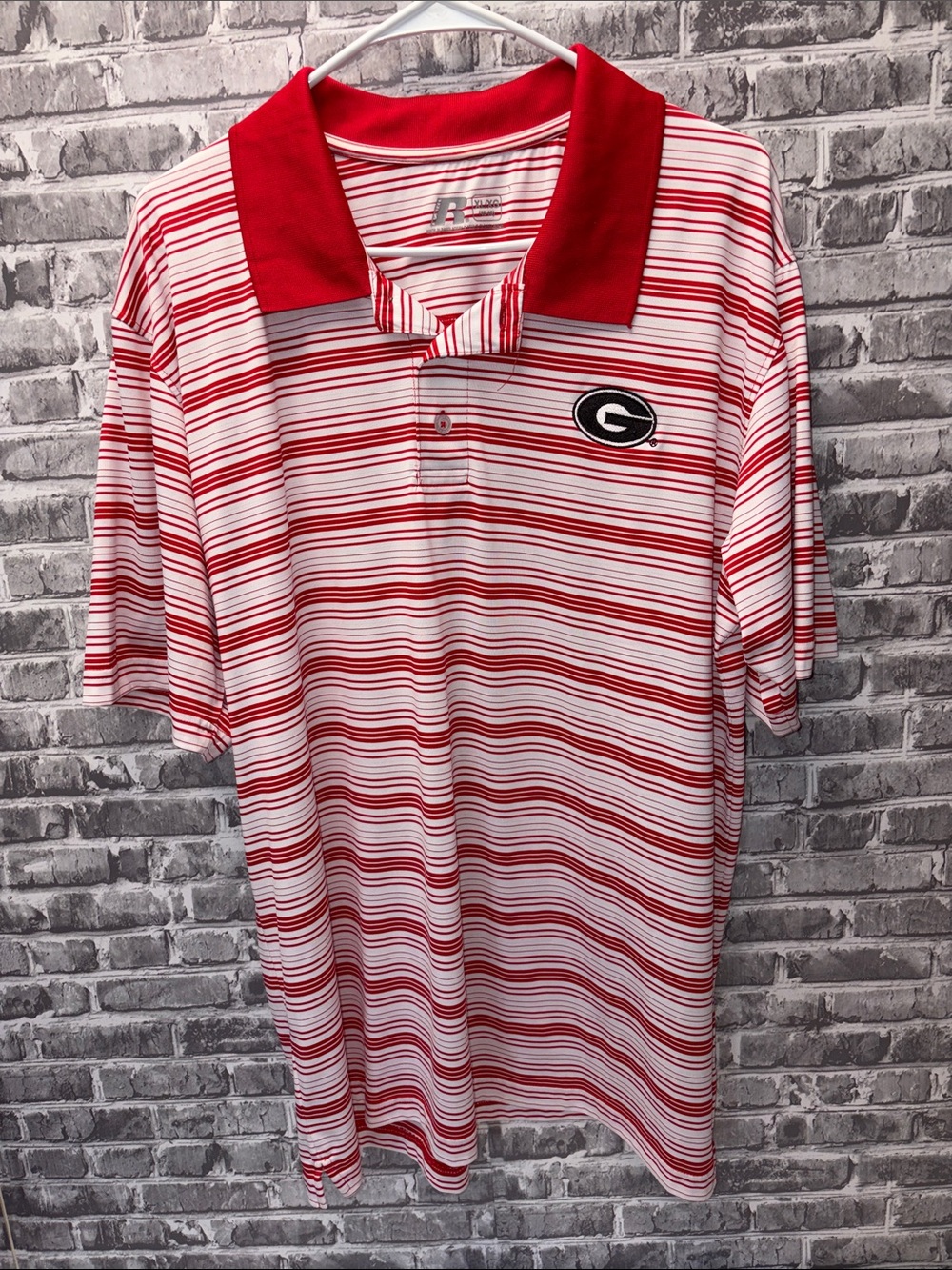 Georgia Bulldogs
Russell Athletic Red and White Striped with Georgia G Logo